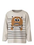 Nmmvilasse Ls Nreg Top Tops T-shirts Long-sleeved T-Skjorte White Name...