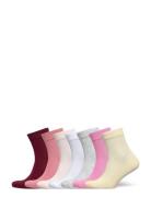 Sock High Ankle 7 P Warm Colou Lingerie Socks Regular Socks Multi/patt...