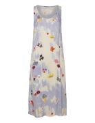 2263 Dry Viscose, Tank Long Dress Knælang Kjole Purple STINE GOYA