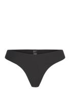 V-Shaped Ribbed Bikini Thong G-streng Undertøj Black Weekday