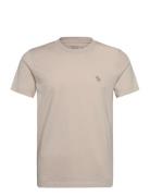 Anf Mens Knits Tops T-Kortærmet Skjorte Beige Abercrombie & Fitch