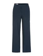 Amanda Linen Trousers Bottoms Trousers Linen Trousers Navy Newhouse