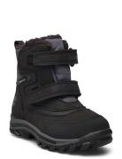Chillberg Mid Hook & Loop Gtx Snow Boot Jet Black Vinterstøvler Med Bu...