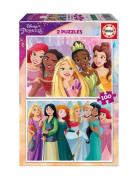 Educa 2X100 Disney Princess Toys Puzzles And Games Puzzles Classic Puz...
