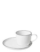 Kop M/Underkop 'Salt' L Home Tableware Cups & Mugs Espresso Cups White...
