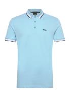 Paddy Sport Polos Short-sleeved Blue BOSS