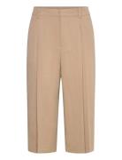 Lyocell Pleated Bermuda Shorts Bottoms Shorts Bermudas Beige Mango