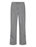 Loose Checked Trousers Bottoms Trousers Casual Black Weekday