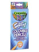 Crayola 12 Swirl Coloured Pencils Toys Creativity Drawing & Crafts Dra...