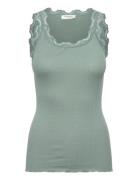 Rwbabette Sl U-Neck Long Lace Top Tops T-shirts & Tops Sleeveless Gree...