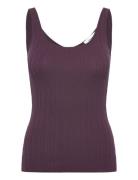 Rwrosie Sl Regular Top Tops T-shirts & Tops Sleeveless Burgundy Rosemu...