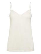 Rwamina Sl Regular Strap Top Tops T-shirts & Tops Sleeveless White Ros...