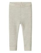 Nbnwax Wool Rib Legging Noos Bottoms Leggings Cream Name It