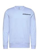 Cotton Blend-Sle-Top Tops Sweatshirts & Hoodies Sweatshirts Blue Polo ...