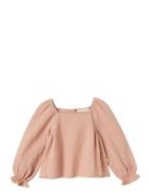 Nmflulu Ls Shirt Lil Tops T-shirts Long-sleeved T-Skjorte Pink Lil'Ate...