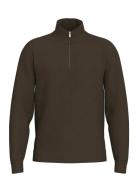 Slhemanuel Soft Zip High Neck Sweat Noos Tops Sweatshirts & Hoodies Sw...