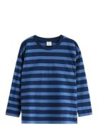 Top Ls Essentials Stripe Tops T-shirts Long-sleeved T-Skjorte Blue Lin...