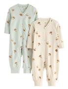 Pyjamas Aop 2 Pack Pyjamas Sie Jumpsuit Multi/patterned Lindex