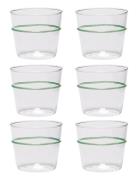 Orbit Drinking Glass Home Tableware Glass Drinking Glass Green Hübsch