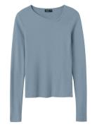Nlfdida Ls Short Uneven Neck Top Tops T-shirts Long-sleeved T-Skjorte ...