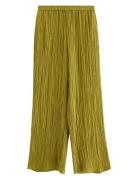 Trouser Verona Crinkle Bottoms Trousers Straight Leg Green Lindex