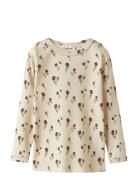 Nmflavo Egi Ls Slim Top Lil Tops T-shirts Long-sleeved T-Skjorte Cream...