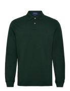 Custom Slim Fit Mesh Polo Shirt Tops Polos Long-sleeved Khaki Green Po...