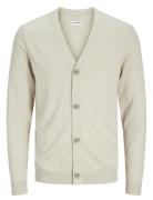 Jjeemil Knit Button Cardigan Noos Tops Knitwear Cardigans Beige Jack &...