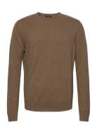Slhberg Crew Neck Noos Tops Knitwear Round Necks Brown Selected
