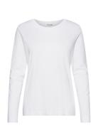 Slfstandard Ls Tee Tops T-shirts & Tops Long-sleeved White Selected