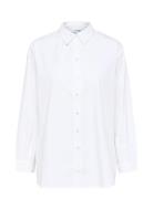 Slfreka Ls Shirt B Tops Shirts Long-sleeved White Selected