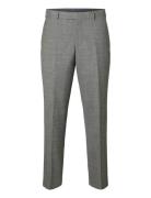 Slhslim-Oasis Linen Trs Noos Bottoms Trousers Formal Grey Selected