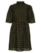 Slfsofine 2/4 Short Jacquard Dress B Kort Kjole Black Selected