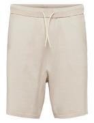 Slhteller Knit Shorts Bottoms Shorts Sweat Shorts Beige Selected
