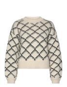 Slfolivia Ls Cropped Knit O-Neck Tops Knitwear Jumpers Grey Selected