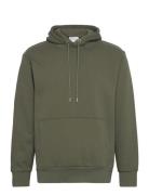 Slhreg-Dan Sweat Hood O Tops Sweatshirts & Hoodies Hoodies Khaki Green...