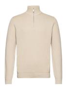 Slhdane Ls Knit Structure Half Zip Noos Tops Knitwear Half Zip Jumpers...