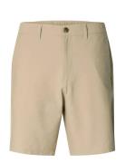 Slhregular-Karl Seersucker Shorts Bottoms Shorts Casual Beige Selected