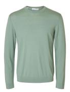 Slhtray Ls Knit Merino Crew Neck Noos Tops Knitwear Long Sleeve Knitte...