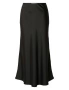 Slflena Hw Ankle Skirt Noos Lang Nederdel Black Selected