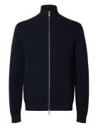 Slhdane Ls Knit Structure Full Zip Noos Tops Knitwear Full Zip Jumpers...