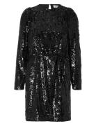 Slfari-Colyn Ls Short Sequins Dress B Kort Kjole Black Selected