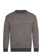 Slhharry Ls Knit Relaxed Crew Neck Tops Knitwear Round Necks Grey Sele...