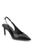Gracey_Slbpump70_Na Shoes Sling Backs Heeled Slingbacks Black BOSS