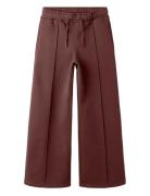 Nkfkarlie Wide Pant Swe Bru Bottoms Sweatpants Burgundy Name It