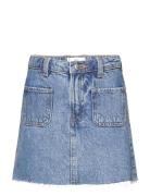Denim Short Skirt Dresses & Skirts Skirts Short Skirts Blue Mango