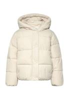 Hooded Liner Quilted Coat Foret Jakke Cream Mango
