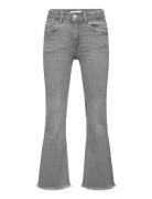 Frayed Low-Rise Skinny Jeans Bottoms Jeans Bootcut Jeans Grey Mango