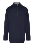 Zip Neck Jumper Tops Sweatshirts & Hoodies Sweatshirts Navy Mango