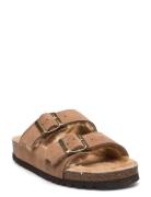 Sl Josephine Suede Taupe Shoes Mules & Slip-ins Flat Mules Beige Schol...